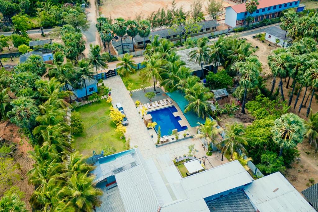 Aerial view of the resort